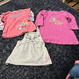12-18m Disney lot of dresses pink, grey- thumper- piglet-